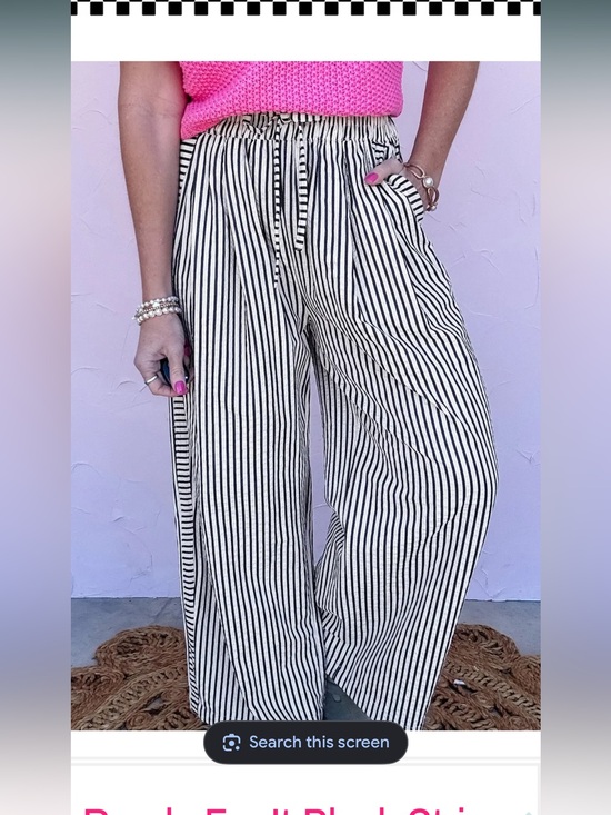 Umgee Other - Striped Black & White Wide-Leg Umgee pants